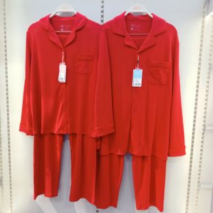 睡衣吸汗透气可外穿家居服 长裤 香蜜闺秀情侣款 100%棉国香睡眠长袖