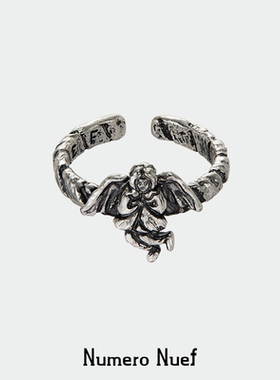 Nuef “Alle Sirene”系列 祝祷好运小天使开口戒指原创设计指环