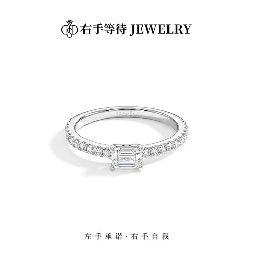 右手等待密语s925银戒指小众设计百搭食指戒闭口圈指环女2026新款