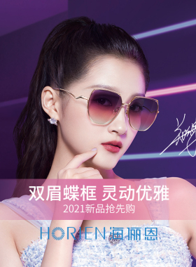 海俪恩墨镜女款高级感ins风配大框近视太阳眼镜复古大脸防晒N6912