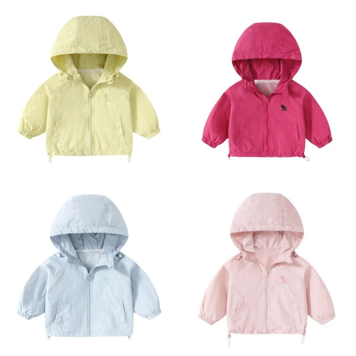 儿童夏季防晒衣薄外套2026宝宝上衣男女童夹克秋季韩版纯色二合一