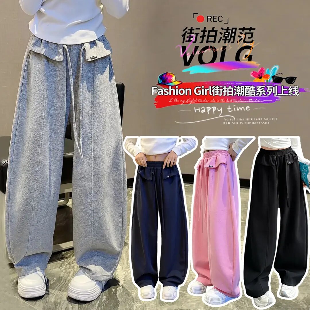 2026春弯刀裤~女童春款休闲裤弯刀裤韩版洋气弯刀裤运动裤1508