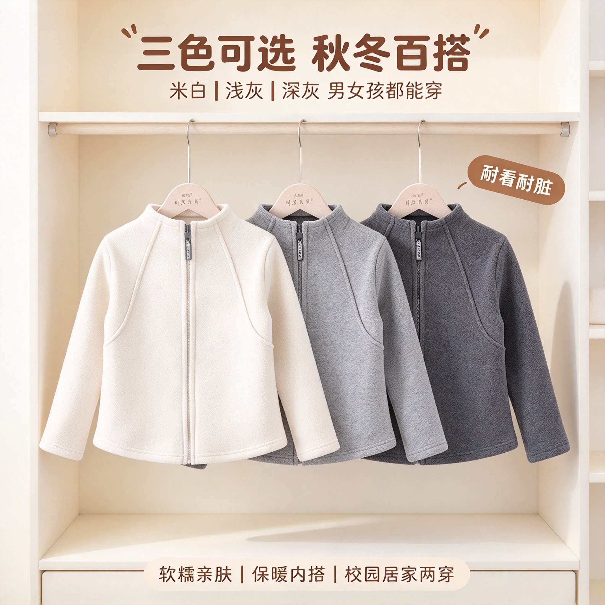 小学生校服秋冬加绒加厚卫衣