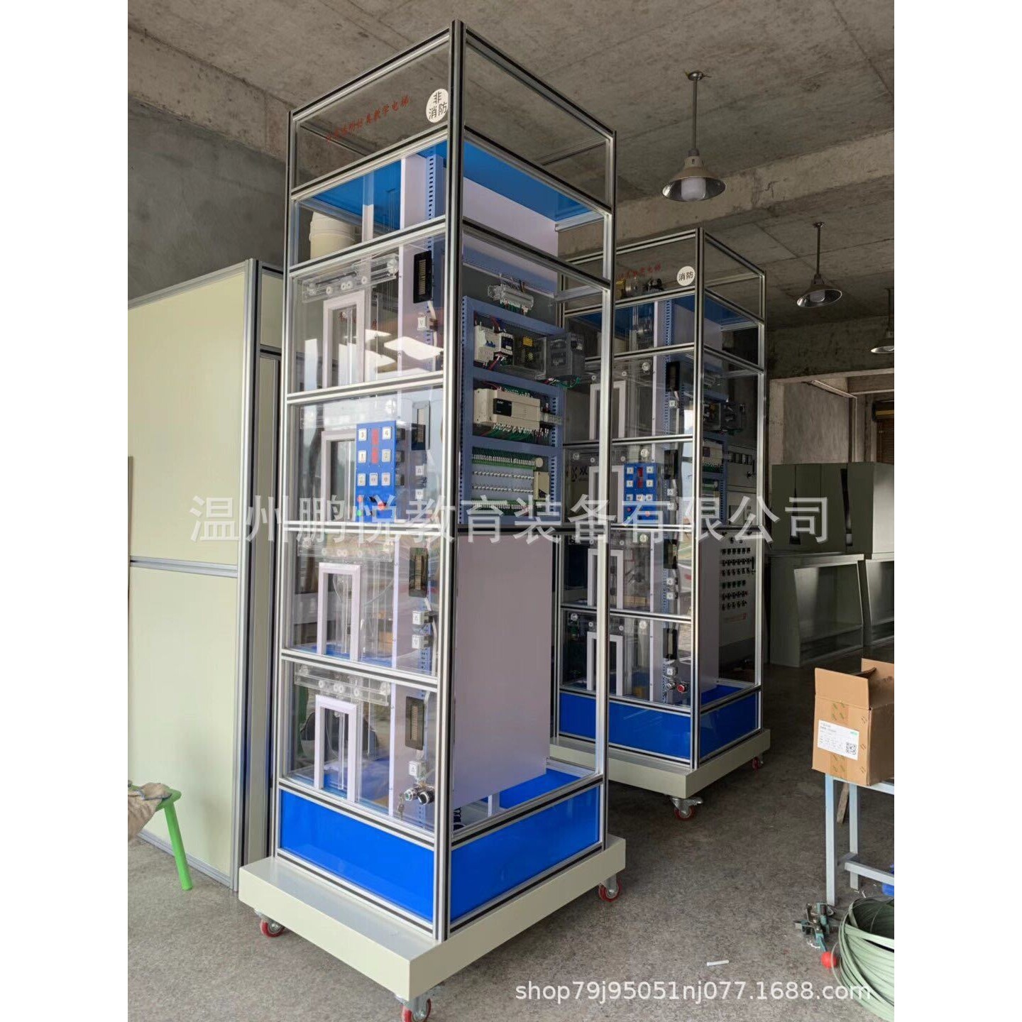透明仿真智能电梯模型教学培训消防电梯模型三层四层六层