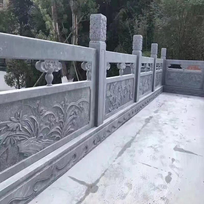 别墅大理石栏杆升旗台栏杆寺庙公园仿古建筑石栏杆河道护栏可定制