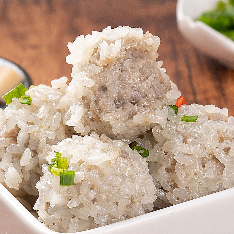 湖北特产洪湖莲藕珍珠藕丸糯米藕丸子猪瘦肉圆子预制菜半成品蒸菜