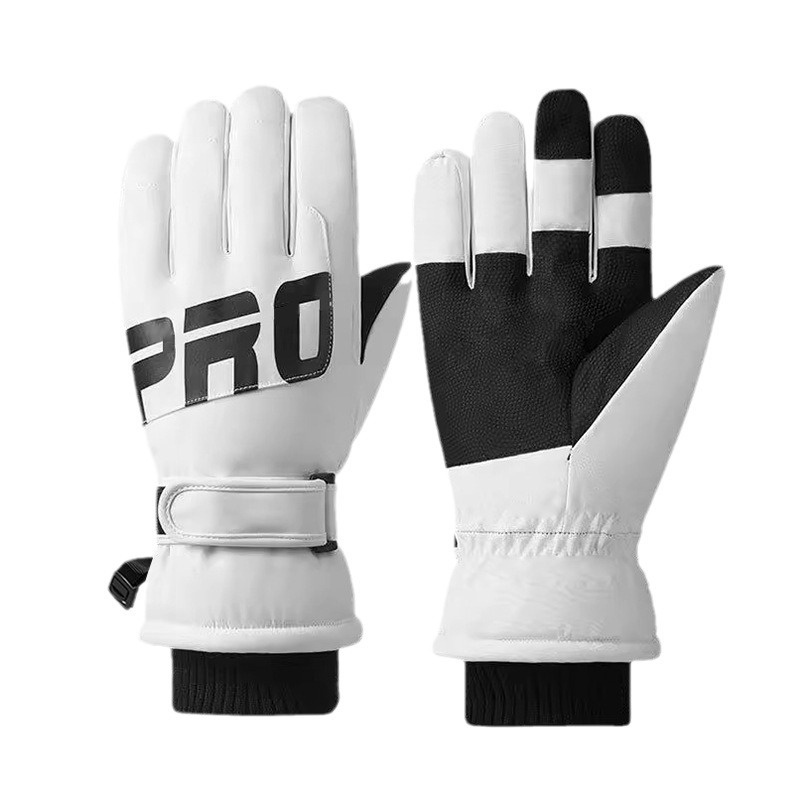 滑雪手套冬季成人触屏保暖加绒防水户外骑行电动车滑雪手套