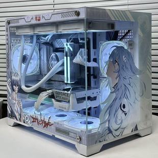 升级款玩嘉孤勇者MINI二次元定制主题免拆侧透海景房台式机箱白色