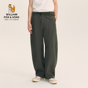 腰带宽松弯刀裤 威廉福克斯秋季 伞兵裤 休闲裤 男 珠地机能风户外工装