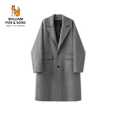 限时清仓 英国小狐狸秋冬两件套羊毛双面呢子羽绒马甲内胆大衣