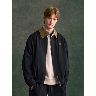 新款 高密肌理斜纹底特律复古巴恩风外套 夹克男春季 威廉福克斯工装