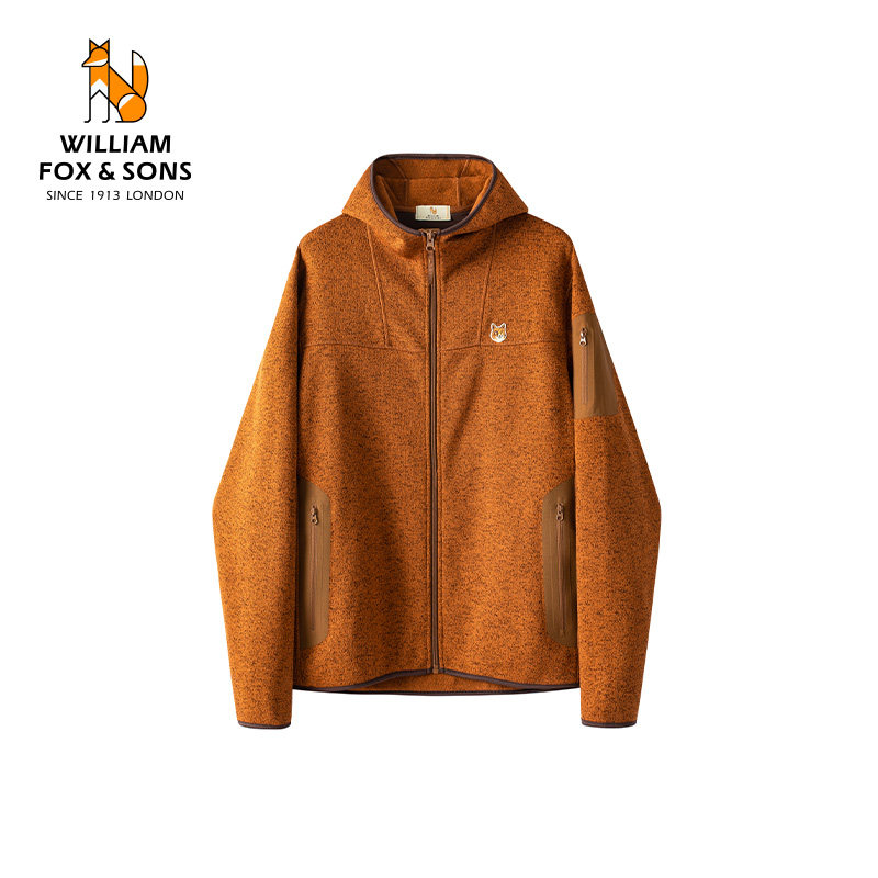 英国小狐狸2026春秋轻户外登山外套抓绒保暖连帽卫衣夹克男女同款