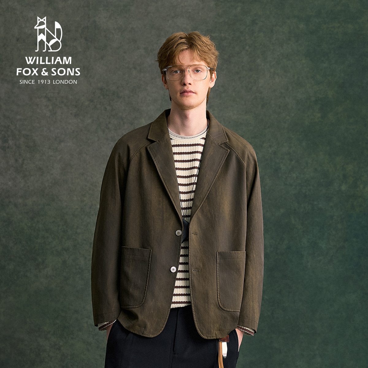 英国小狐狸做旧扎染复古西装