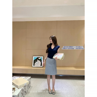 愉悦喻悦 NEW 松紧腰宽松a字半身裙女春夏百搭短裙 3.26