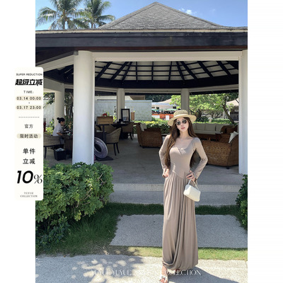 收腰无袖吊带连衣裙坎肩开衫套装