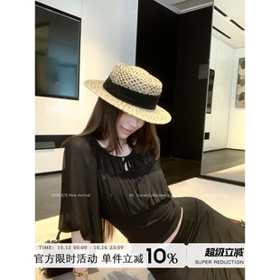 Yuyueer 凉感薄款假两件雪纺衫女夏季韩版休闲时尚拼接针织上衣