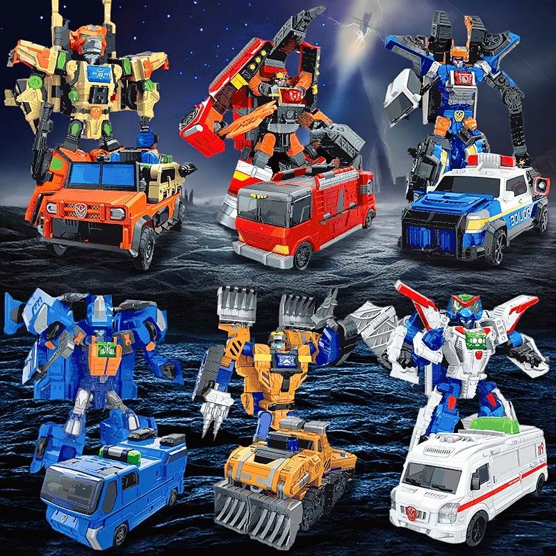 新款咖宝车神之燃兽风暴正气先锋合体工程车变形机器人儿童玩具卡