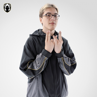 Team Heretics官方TH战队黑色连帽拉链队服夹克冲锋衣WO0T同款