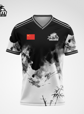 4AM官方队服水墨风2026电竞战队选手同款GODV吃鸡正品昂恩电竞