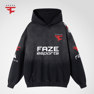 FaZe Esports官方队服风黑色套头卫衣独家正品带赞助商选手同款