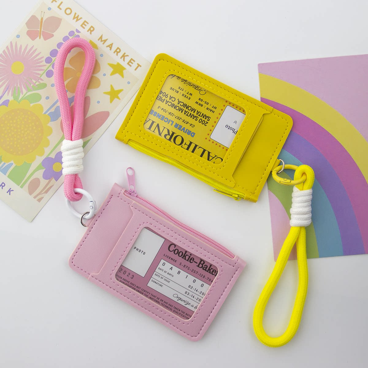 挂绳卡包证件包高颜值百搭配工牌零钱包学生证饭卡公交卡收纳卡套