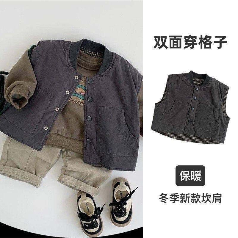 双面穿棉马甲2026冬季新