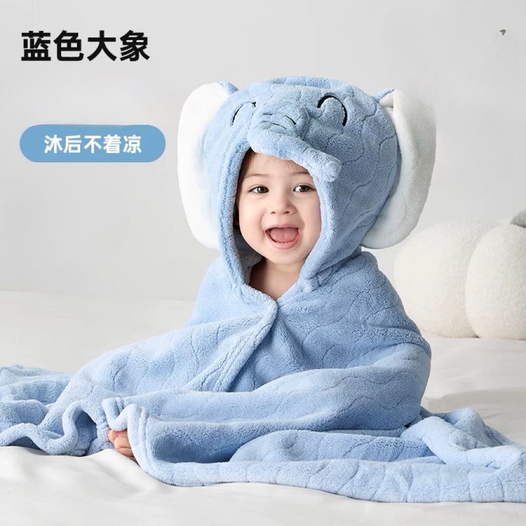儿童加厚浴巾宝宝珊瑚婴