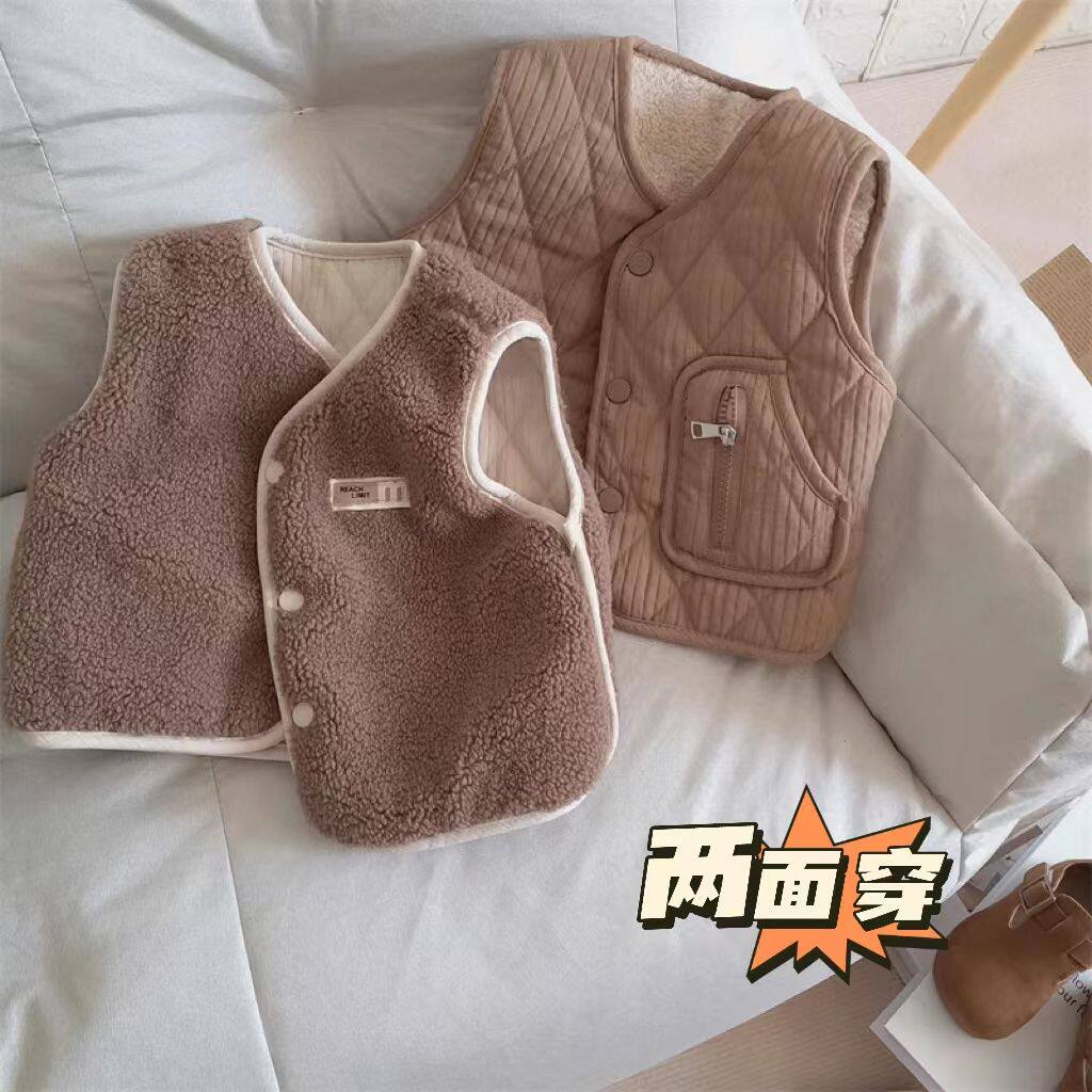 儿童秋冬加厚坎肩男女童