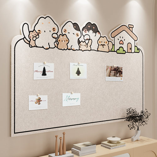 照片墙毛毡墙贴毛毡板展示墙创意相册墙装饰留言板幼儿园荣誉墙环