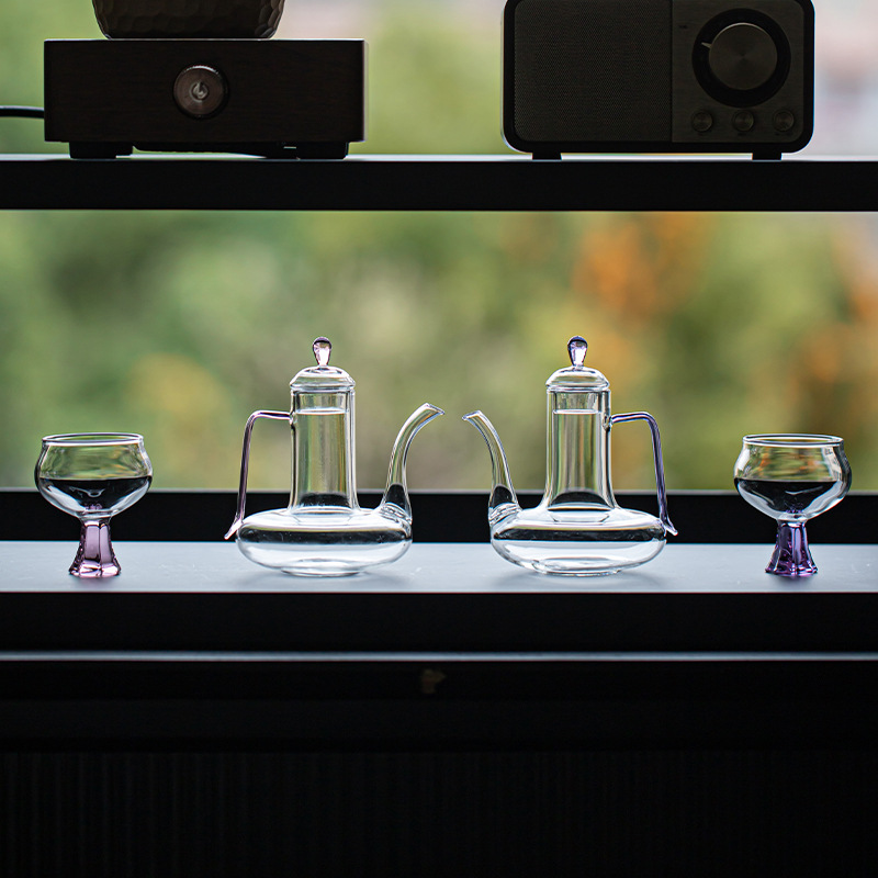 玻璃茶壶仿宋执壶绿茶壶单壶大容量耐高温白茶龙井花茶果茶泡茶器