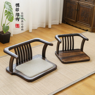 实木矮脚靠背椅子榻榻米座椅家用久坐舒服飘窗椅阳台休闲 小矮椅