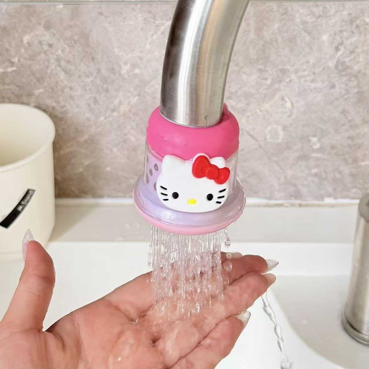 少女心猫咪过滤器卫生间厨房水龙头套嘴可爱可拆防溅净水器
