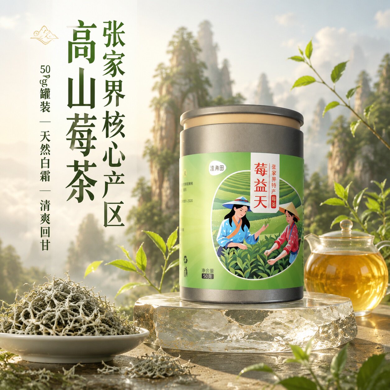 正宗张家界莓茶高品芽尖莓茶藤茶