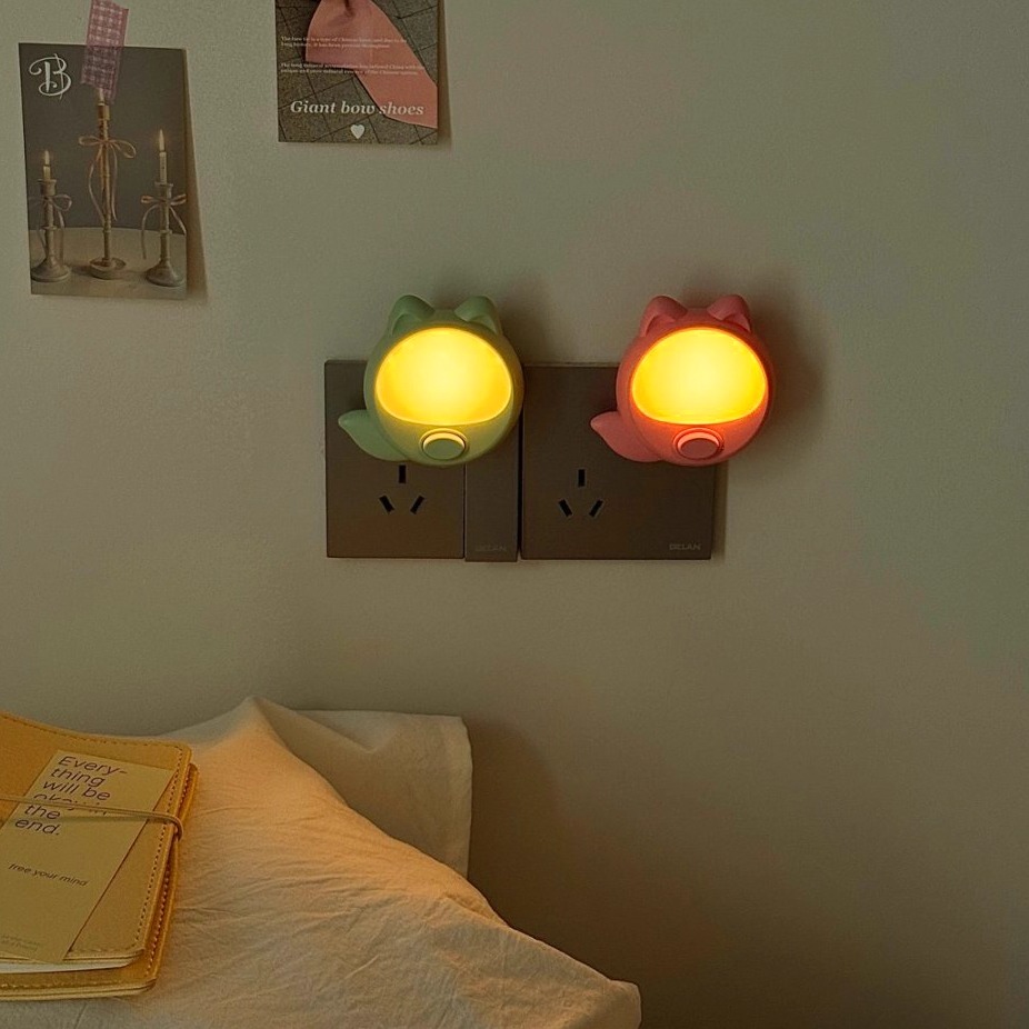 可调光LED小夜灯婴儿喂奶儿童卧室睡眠护眼起夜灯床头插电节能灯