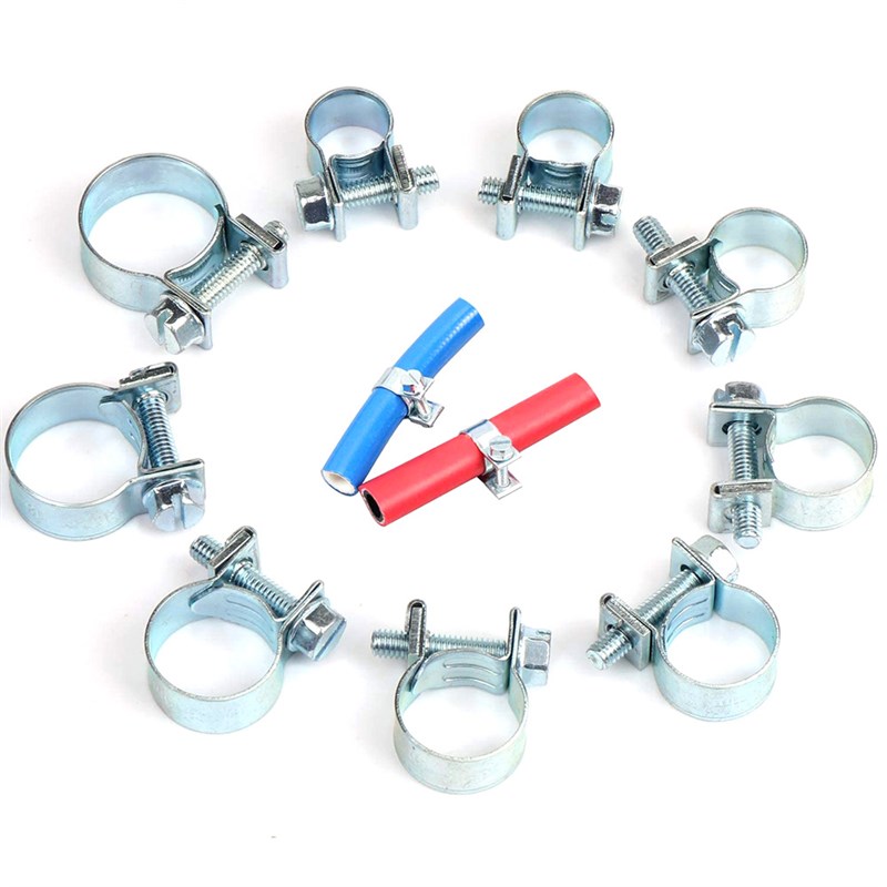 跨境135pcs盒装镀锌迷你水管卡子卡箍软管夹强力欧式喉箍双耳抱箍