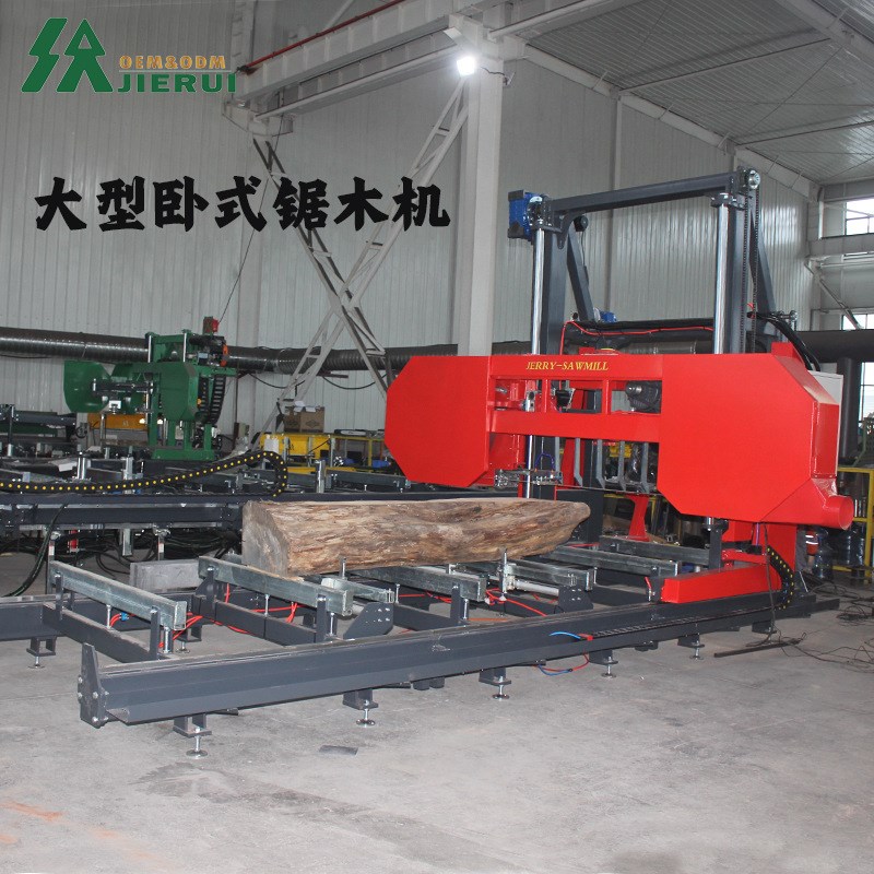 重型卧式龙门带锯机柴油款切割机锯切直径1.6m大型圆木开板锯非洲