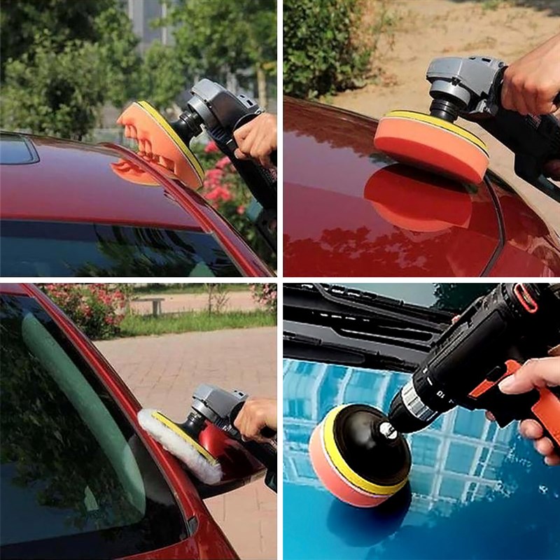 Car Polishing Pads Kit Buffing Waxing tool Polisher Machine