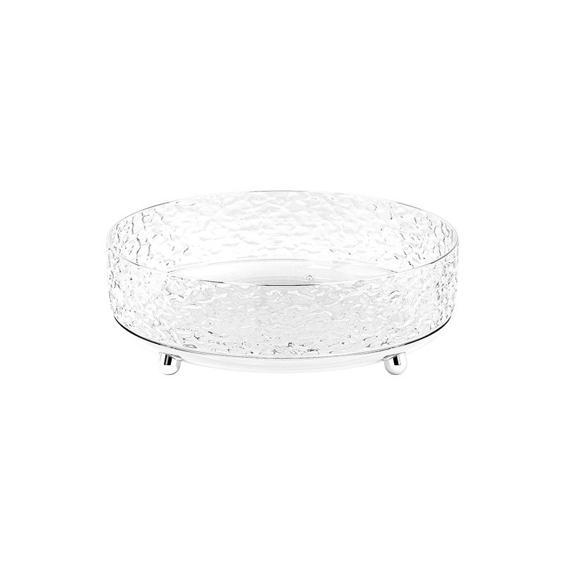 化妆品收纳盒高级感透明桌面梳妆台转盘旋转厨房调料置物架