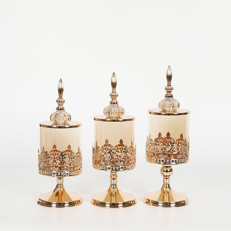 婚庆用品透明玻璃糖果罐带盖水晶储物罐糖果盅糖缸喜糖方糖零食罐