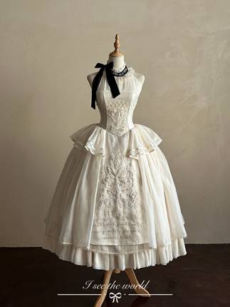 【自由信笺六团定金】Snow雪野一梦cla系挂脖绣花长裙lolita