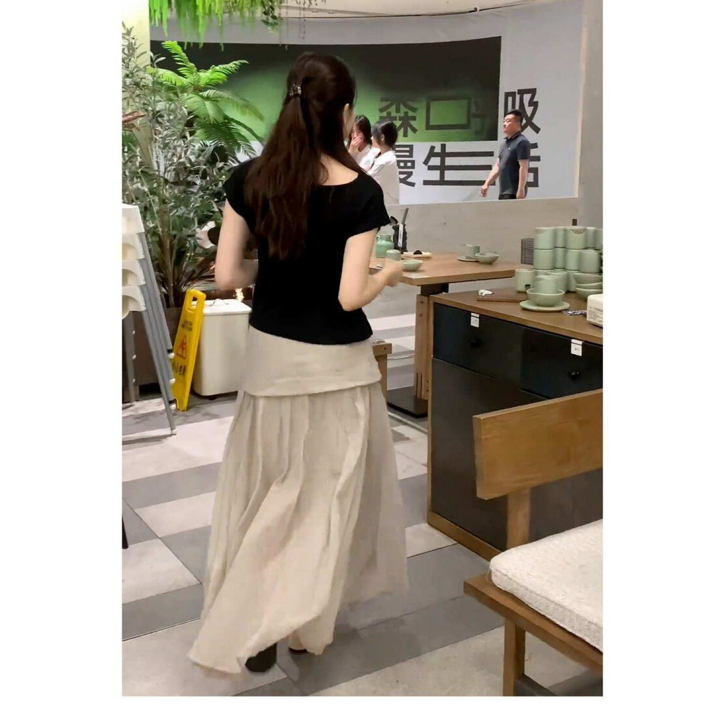 胖MM夏季一字肩修身两件套