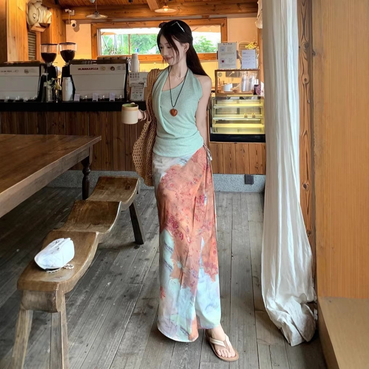 度假风复古扎染套装50
