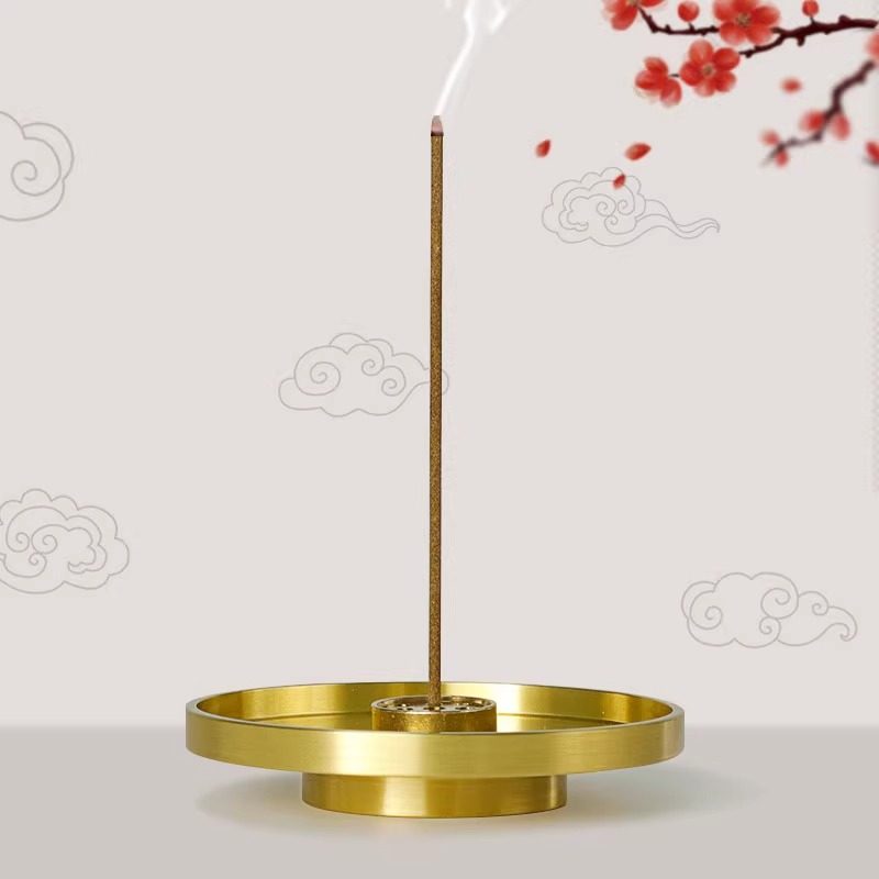 黄铜多孔线香香插香座香盘家用室内打香篆禅意盘香香托檀香熏香炉,家居饰品,香托/香盘/香座/香插,淘宝优惠券,粉丝福利购,淘宝优惠卷