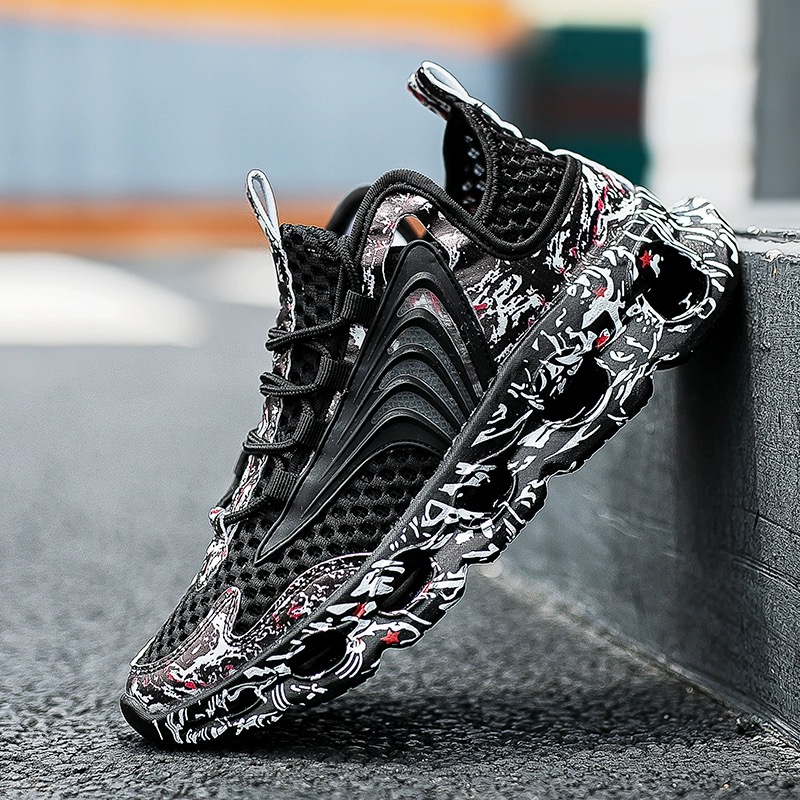 夏季新款潮流休闲百搭厚底镂空鞋