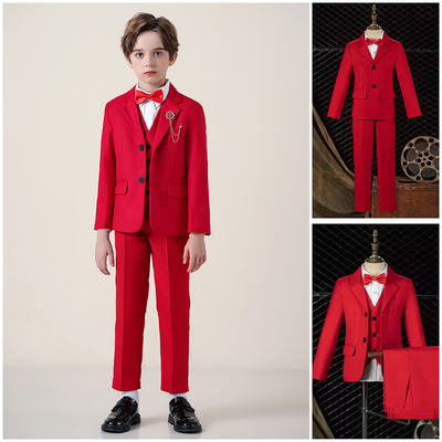 儿童西装套装男童西服外套演出服