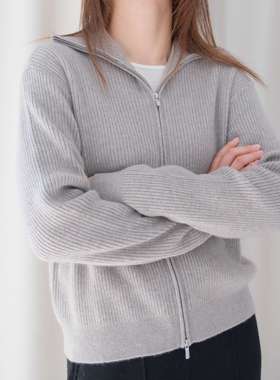 BC老钱经典坑条开衫|100%山羊绒外套上衣|101039L码340克