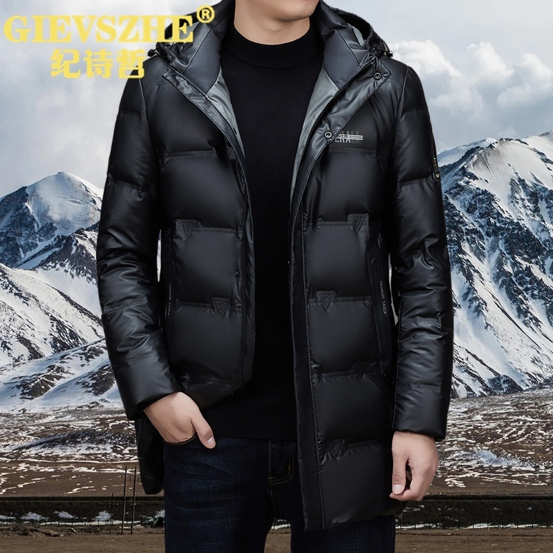 纪诗哲加厚保暖防水鸭绒连帽外套