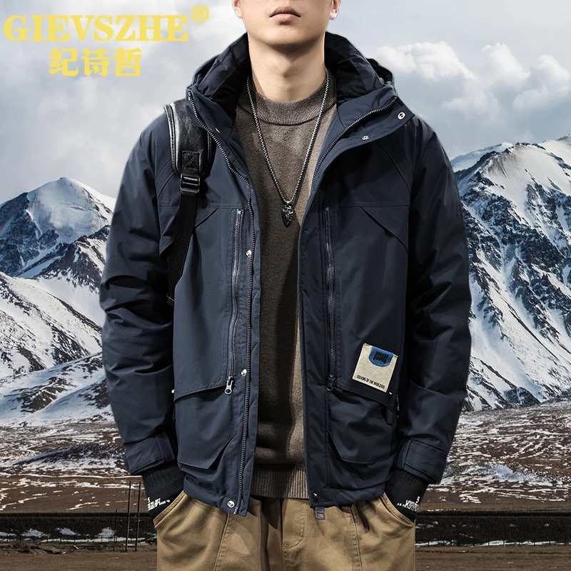 纪诗哲冲锋衣登山羽绒服外套男