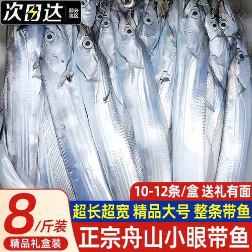 舟山带鱼礼盒装新鲜捕捞小眼带鱼