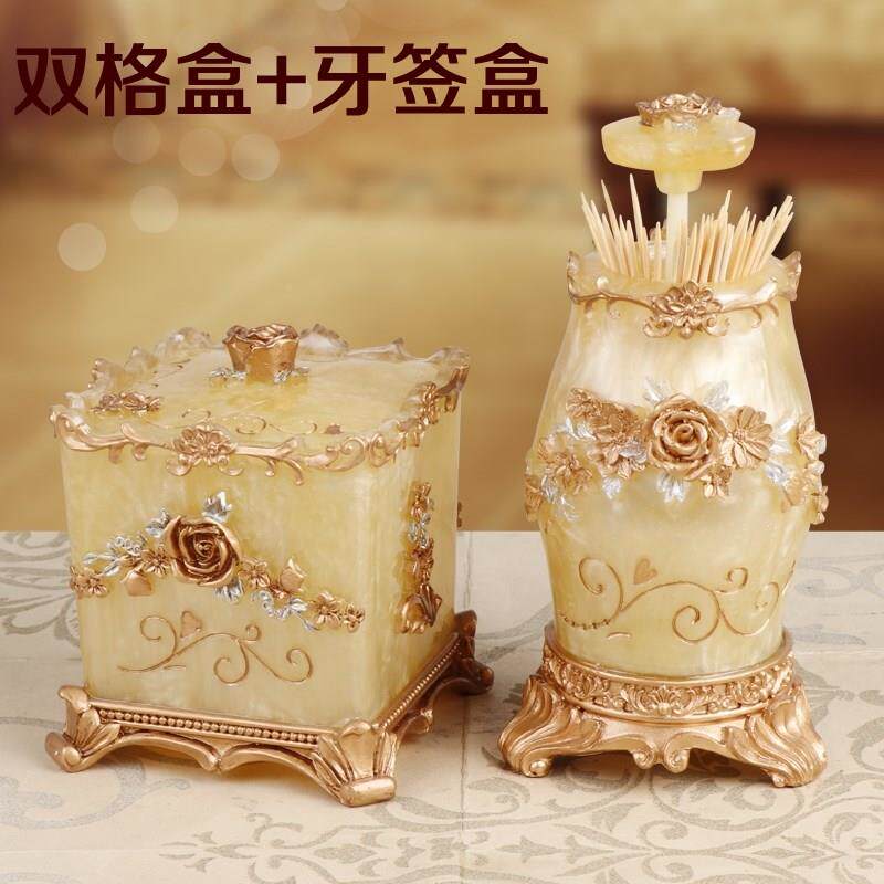 家用牙档签盒棉签盒收牙盒纳盒创意签筒 高欧korres/式客厅棉签收